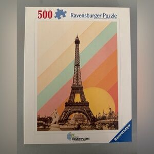 Ravensburger Puzzle Eiffel Tower Puzzle with Vibrant Stripes